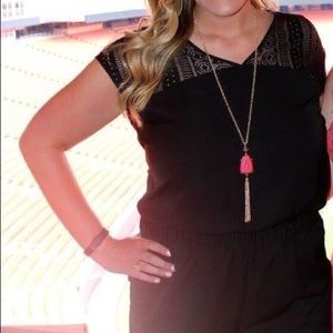 Mossimo Black Pantsuit with Pockets Sz L